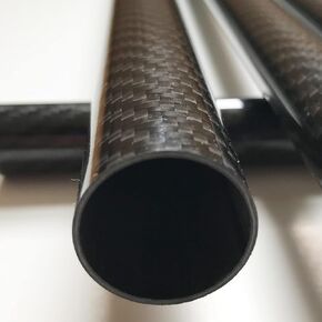 KARBXON - Carbon Fiber Tube - Black - 25mm X 23mm X 1000mm - Hollow Carbon Fiber rods - Glossy Carbon Tubes - Pure Carbon Fibre Tubes - Lightweight High Strength Carbon Fiber Shaft in Kuwait