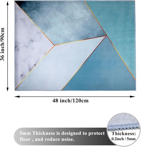 Office Chair Mat for Hardwood Floor and Low Pile Carpet Gaming Chair Mat 36×48 Inch Rectangular Rug Floor Protector Desk Chair Mat for Tile Floors Floor Mat Anti Slip (Multi-01) in Kuwait