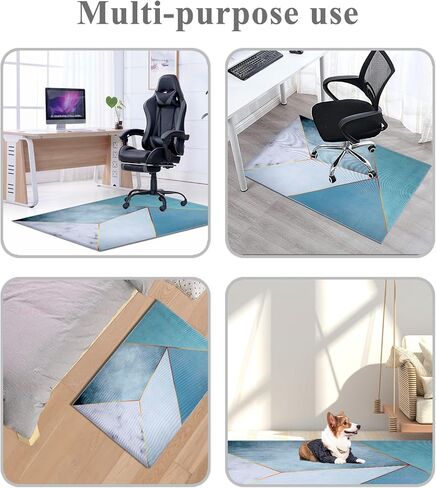 Office Chair Mat for Hardwood Floor and Low Pile Carpet Gaming Chair Mat 36×48 Inch Rectangular Rug Floor Protector Desk Chair Mat for Tile Floors Floor Mat Anti Slip (Multi-01) in Kuwait