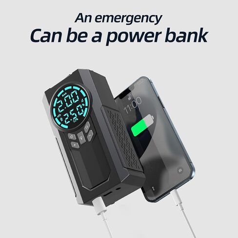 منفاخ إطارات VOLSIVE ضاغط هواء محمول، مضخة هواء تيار مستمر 12 فولت لإطارات السيارات، شاشة رقمية 150 رطل لكل بوصة مربعة مع مقياس ضغط الإطارات مضخة نفخ السيارة مع ضوء LED للسيارة والدراجات والدراجات النارية والكرة in Kuwait