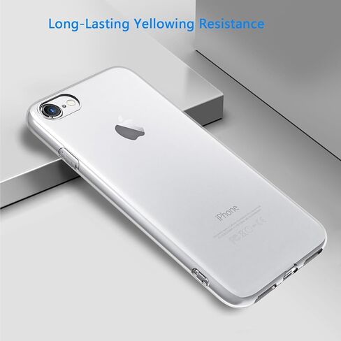 GROZHJAL for iPhone SE Case 2022/3rd/2020/2nd gen,iPhone 8/7 case, Non-Yellowing Shockproof Phone Bumper Cover, Anti-Scratch Clear Back(Clear, iPhone se 2022/2020 iPhone 8/iPhone 7) in Saudi Arabia