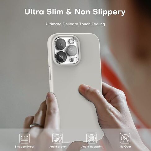 TOCOL [جراب 5 في 1 لهاتف iPhone 13 Pro، مع 2 واقي شاشة + 2 واقي عدسة الكاميرا، جراب هاتف نحيف من السيليكون iPhone 13 Pro 6.1 بوصة، [مضاد للخدش] [حماية من السقوط]، حجر in Saudi Arabia