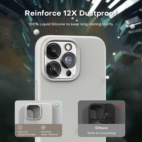 TOCOL [جراب 5 في 1 لهاتف iPhone 13 Pro، مع 2 واقي شاشة + 2 واقي عدسة الكاميرا، جراب هاتف نحيف من السيليكون iPhone 13 Pro 6.1 بوصة، [مضاد للخدش] [حماية من السقوط]، حجر in Saudi Arabia
