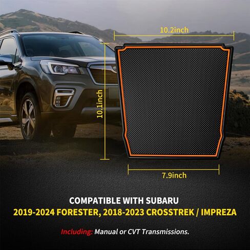 سجادات لوحة القيادة الفاخرة من Asgohme تناسب ملحقات Subaru Crosstrek/Impreza 2018-2023 وForester 2019-2024، وإدراج بطانة مطاطية مخصصة (زخرفة سوداء) in Saudi Arabia