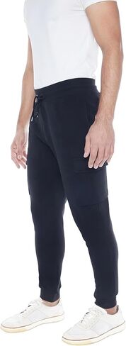 Men's 3-Pack Fleece Athletic Workout Jogger Sweatpants with Cargo Pockets and Drawstring. Available in S to 3XL in Saudi Arabia