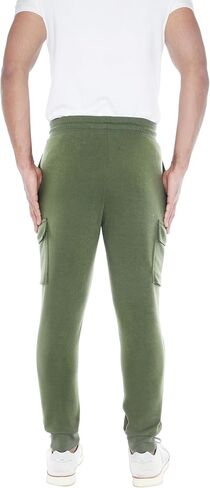 Men's 3-Pack Fleece Athletic Workout Jogger Sweatpants with Cargo Pockets and Drawstring. Available in S to 3XL in Saudi Arabia