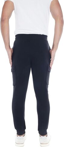 Men's 3-Pack Fleece Athletic Workout Jogger Sweatpants with Cargo Pockets and Drawstring. Available in S to 3XL in Saudi Arabia