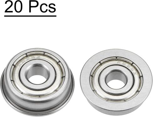 uxcell F683ZZ Flanged Ball Bearing 3x7x3mm Double Shielded Chrome Steel Flange Bearings, 20pcs in Saudi Arabia