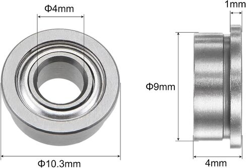 uxcell F683ZZ Flanged Ball Bearing 3x7x3mm Double Shielded Chrome Steel Flange Bearings, 20pcs in Saudi Arabia