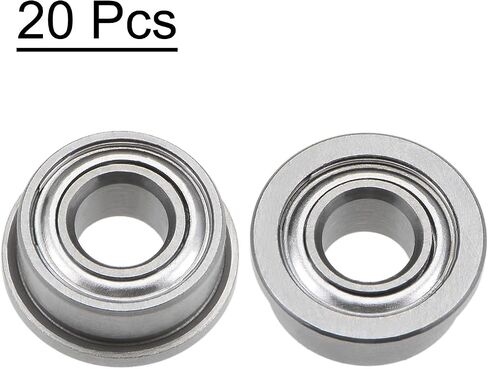 uxcell F683ZZ Flanged Ball Bearing 3x7x3mm Double Shielded Chrome Steel Flange Bearings, 20pcs in Saudi Arabia