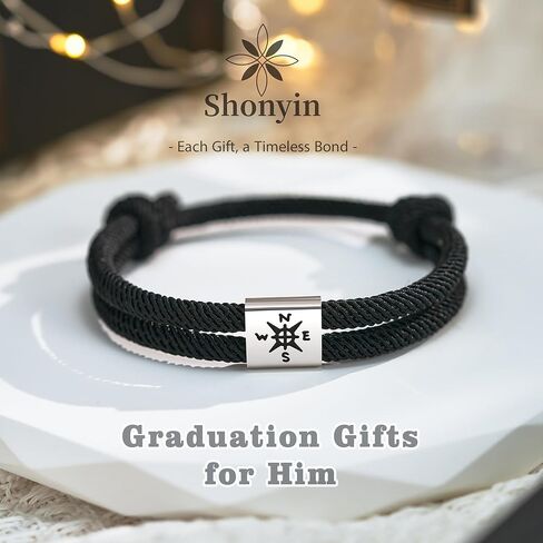 Shonyin Graduation Bracelet for Her Him Girls Boys - 5th 8th Grad Middle School College Graduation Gifts for Sister Friend Daughter Granddaughter Niece in Kuwait