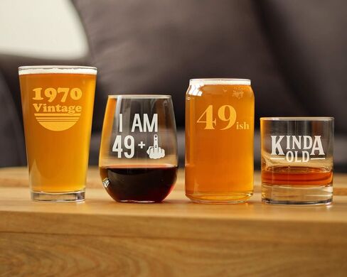 Make 50 Look Good - Funny 50th Birthday Whiskey Rocks Glass Gifts for Men & Women Turning 50 - Whisky Drinking Tumbler in Saudi Arabia