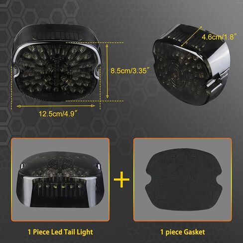 Motorcycle Led Tail Light LED Brake Turn Signal Rear Light Low Profile Taillights Compatible with Dyna Sportster 883 1200 Road King (Smoked) in Saudi Arabia
