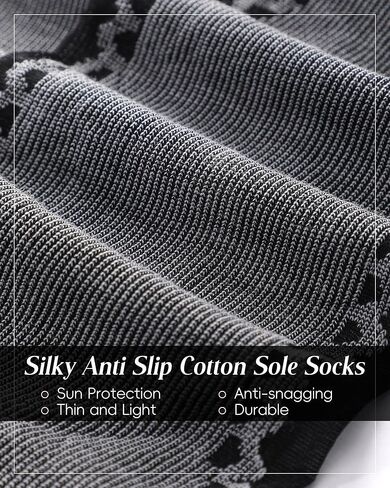 ShinyMatch 6 Pairs Women's Knee High Sheer Socks Silky Anti Slip Cotton Sole Socks Reinforced Toe Stockings for Women in Saudi Arabia