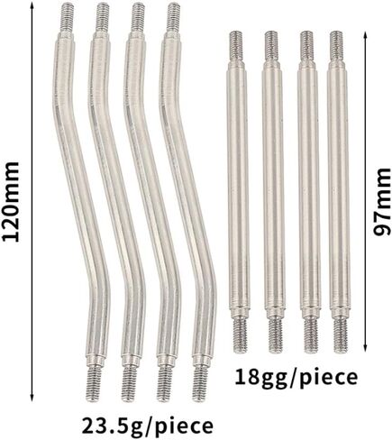 RZXYLRC 8pcs Suspension Steering Linkage Link Rod Set with Ball End for RC Car Crawler Axial Capra 1.9 UTB AXI03004 Replacement Parts in Saudi Arabia