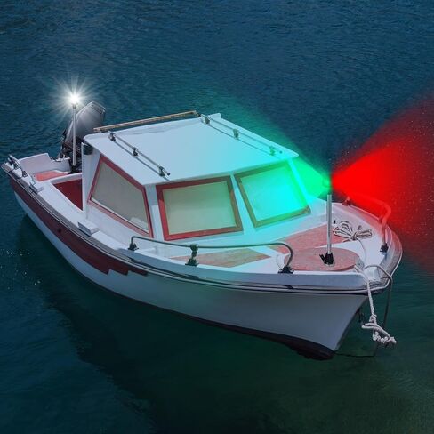 Glooglitter Boat Light Bow and Stern Set Include Bow Light Boat Navigation Light, Stern Light Boat Anchor Light and 2 Pcs 2 Pin Plug in Base (12 In, 24 In), Marine LED Lights for Pontoon and Boat in Saudi Arabia