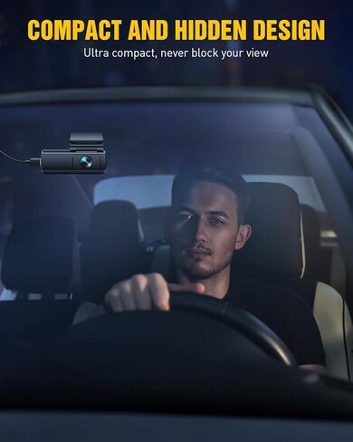 كاميرا داش كام أمامية وخلفية، كاميرا داش EUKI 4K/2.5K UHD للسيارات، كاميرا داش كام واي فاي مدمجة، بطاقة مجانية 64 جيجابايت، رؤية ليلية، زاوية واسعة 170 درجة، WDR، وضع انتظار 24 ساعة in Kuwait