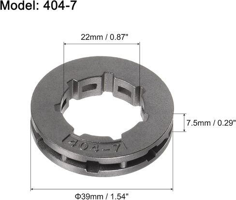 uxcell Sprocket Rim 404-7 22 مم قياسي لمعظم المناشير، رمادي in Saudi Arabia