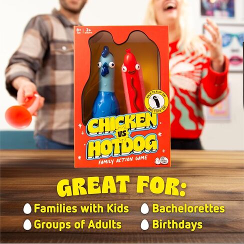 Big Potato Chicken vs Hotdog: The Ultimate Challenge Party Game for Flipping-Fun Families, Board Game for Game Nights in Saudi Arabia