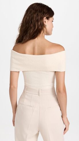 Pixie Market Women's Popcorn Knit Off Shoulder Top in Saudi Arabia