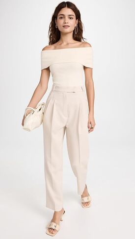 Pixie Market Women's Popcorn Knit Off Shoulder Top in Saudi Arabia