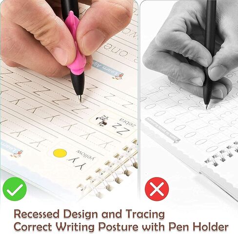 JustBlanks 20 Pcs Pencil Grips for Kids Handwriting - Pencil Holder for Kids, Pencil Grippers Writing Tool, Writing Posture Correction Tools for Toddlers, Preschoolers Special Needs for Classroom in Saudi Arabia