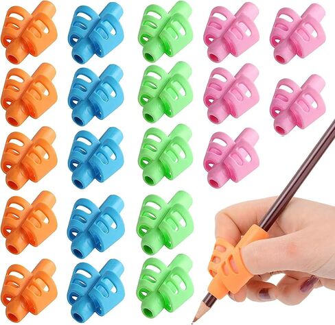 JustBlanks 20 Pcs Pencil Grips for Kids Handwriting - Pencil Holder for Kids, Pencil Grippers Writing Tool, Writing Posture Correction Tools for Toddlers, Preschoolers Special Needs for Classroom in Saudi Arabia