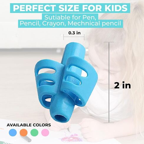 JustBlanks 20 Pcs Pencil Grips for Kids Handwriting - Pencil Holder for Kids, Pencil Grippers Writing Tool, Writing Posture Correction Tools for Toddlers, Preschoolers Special Needs for Classroom in Saudi Arabia