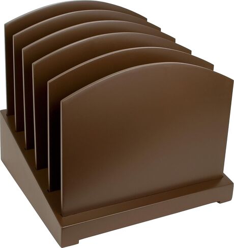 Brown File Organizer - Wood Desk Organizer in Saudi Arabia