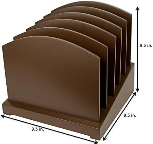 Brown File Organizer - Wood Desk Organizer in Saudi Arabia