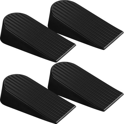 Frienda 16 Pack Large Door Stoppers Heavy Duty Rubber Stopper for Bottom of Door Wedge Stopper for Home Office (Black) in Saudi Arabia
