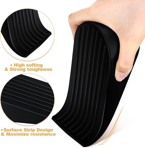 Frienda 16 Pack Large Door Stoppers Heavy Duty Rubber Stopper for Bottom of Door Wedge Stopper for Home Office (Black) in Saudi Arabia