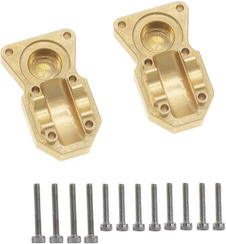 غطاء فرق نحاسي أمامي وخلفي من GTHELE ومفصل توجيه نحاسي لسيارة زاحفة 1/24 محورية SCX24 AXI90081 AXI00001 AXI00002 AXI00005 AXI00006 RC in Kuwait