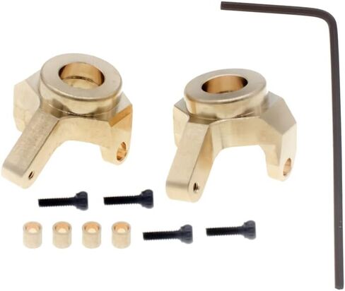 غطاء فرق نحاسي أمامي وخلفي من GTHELE ومفصل توجيه نحاسي لسيارة زاحفة 1/24 محورية SCX24 AXI90081 AXI00001 AXI00002 AXI00005 AXI00006 RC in Kuwait