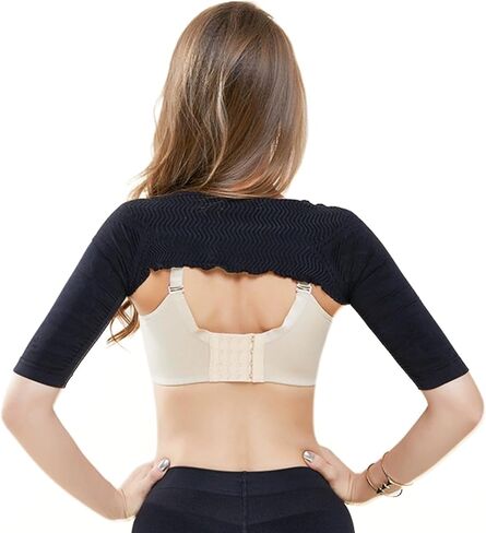 Upper Arm Shaper Posture Corrector for Women Tops Back Support Shapewear, Arm Compression Sleeves Posture Corrector Tank Tops (Black, Large) in Saudi Arabia