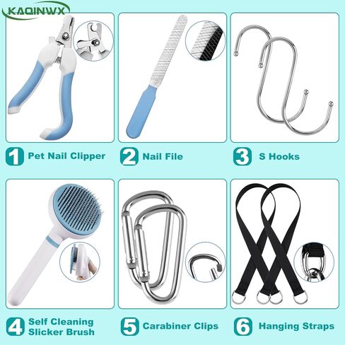 Pet Grooming Hammock with Harness, Nail Clippers, Trimmers, and Comb for Small Dogs (S) in Saudi Arabia