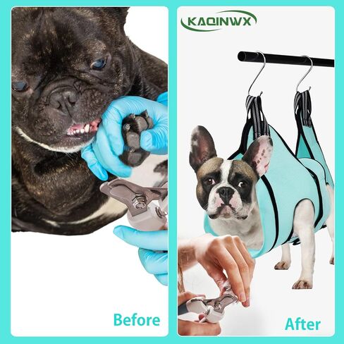 Pet Grooming Hammock with Harness, Nail Clippers, Trimmers, and Comb for Small Dogs (S) in Saudi Arabia
