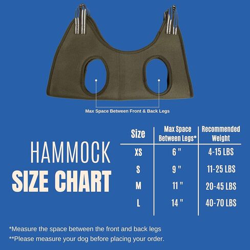 حبال الكلاب من فريشلي بيلي لتقليم الأظافر - أرجوحة معلقة للكلاب والقطط للكلاب والقطط بوزن 11-25 رطل - تقييد قص أظافر الحيوانات الأليفة - مقص أظافر، ومبرد أظافر، ومجموعة مشط للحيوانات الأليفة - صغيرة in Kuwait