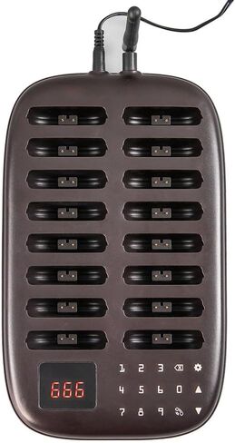 نظام بيجر للمطاعم AGJ (بدون اهتزاز) 16 نظام صفارة صوت بني لاسلكي يعمل باللمس للوحة المفاتيح لشاحنة الطعام والكنيسة والحضانة والمقهى in Kuwait