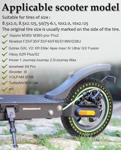 إطار سكوتر Felixstory 8.5 بوصة، إطار صلب 50/75-6.1 يناسب Gotrax XR GXL V2 Apex XL Hover 1 Jive Journey Aovopro Es80 سكوتر كهربائي 8 1/2 8.5 × 2.0 بوصة عجلات استبدال الإطارات in Kuwait