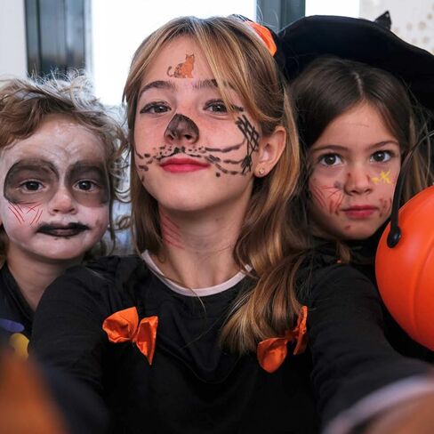 RYKOMO 48 Pieces Face Paint Stencils Body Facial Painting Stencils Plastic Tattoo Painting Templates Face Tracing Stencils Reusable Makeup Painting Templates for Holiday Halloween Party in Kuwait