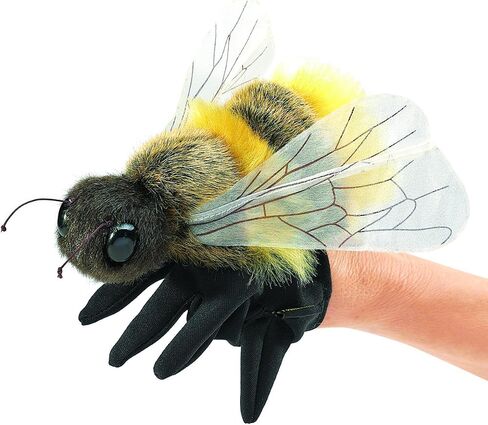 Folkmanis Honey Bee Hand Puppet, Yellow, Black (3028) in Saudi Arabia