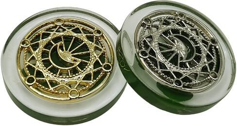 2Pcs Real Four Leaf Clover - Clover Stone Pocket Lucky Charm, Irish Blessing Good Luck Gift for Friends, Family (Transparent) in Saudi Arabia