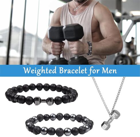 BAIJAHUXI weighted bracelet,Dumbbell Bracelet For Men，Weighted Bracelet For Men, Alloy dumbbell bracelet, weighted bracelet 10lb in Saudi Arabia