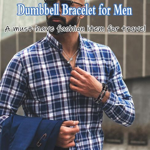 BAIJAHUXI weighted bracelet,Dumbbell Bracelet For Men，Weighted Bracelet For Men, Alloy dumbbell bracelet, weighted bracelet 10lb in Saudi Arabia