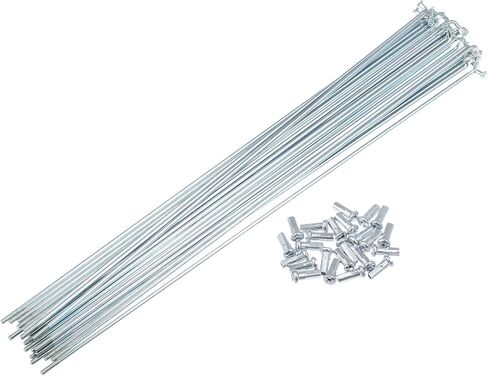 X AUTOHAUX 24 قطعة 13G J Bend دراجة المتحدث المجلفن 266 مللي متر 10.47 "دورة المتحدث مع حلمات النحاس الصلب المتحدث للدراجات الجبلية MTB in Kuwait