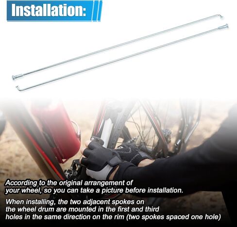 X AUTOHAUX 24 قطعة 13G J Bend دراجة المتحدث المجلفن 266 مللي متر 10.47 "دورة المتحدث مع حلمات النحاس الصلب المتحدث للدراجات الجبلية MTB in Kuwait