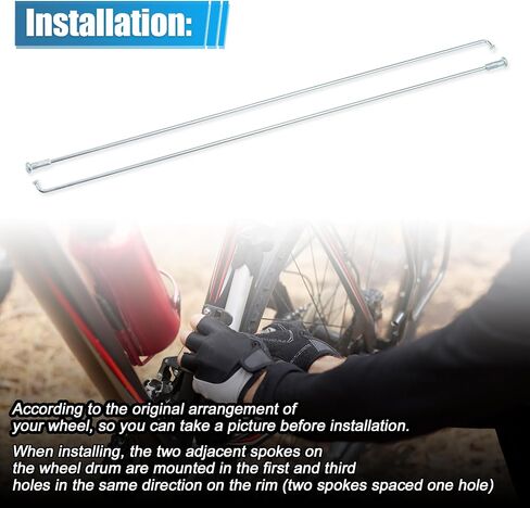 X AUTOHAUX 24 قطعة 13G J Bend دراجة المتحدث المجلفن 266 مللي متر 10.47 "دورة المتحدث مع حلمات النحاس الصلب المتحدث للدراجات الجبلية MTB in Kuwait