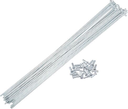 X AUTOHAUX 24 قطعة 13G J Bend دراجة المتحدث المجلفن 266 مللي متر 10.47 "دورة المتحدث مع حلمات النحاس الصلب المتحدث للدراجات الجبلية MTB in Kuwait