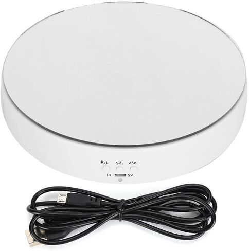 حامل عرض دوار بمحرك، قرص دوار كهربائي 360 درجة، تحميل 22 رطل، منصة دوارة أوتوماتيكية مثالية لعرض المجوهرات والساعات والمنتجات الرقمية والنظارات والحقائب in Kuwait